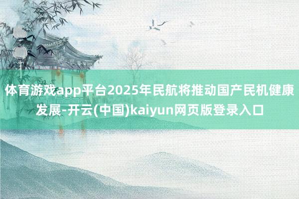 体育游戏app平台2025年民航将推动国产民机健康发展-开云(中国)kaiyun网页版登录入口