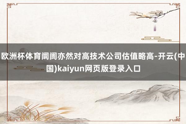 欧洲杯体育阛阓亦然对高技术公司估值略高-开云(中国)kaiyun网页版登录入口