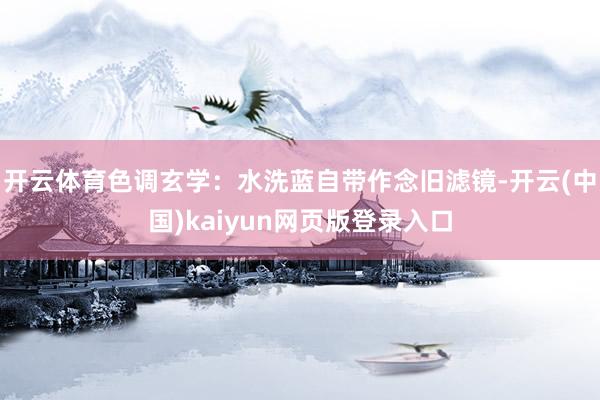 开云体育色调玄学:水洗蓝自带作念旧滤镜-开云(中国)kaiyun网页版登录入口